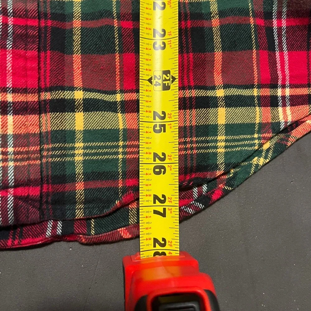 Ralph Lauren Mens Tartan Plaid Flannel Button Down Shirt Red Green Small - Picture 8 of 8